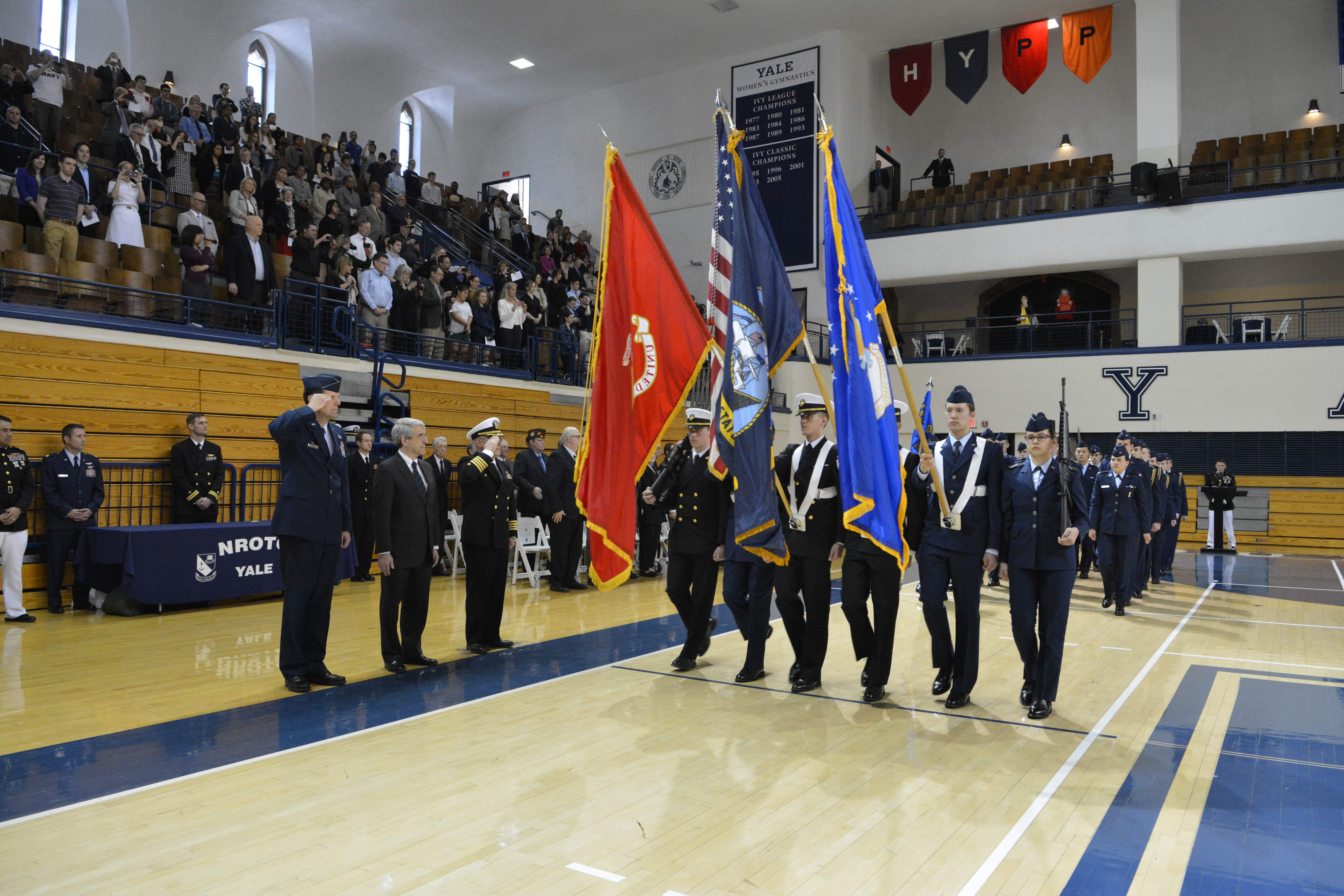 Yale ROTC Review in Payne Whitney Gym