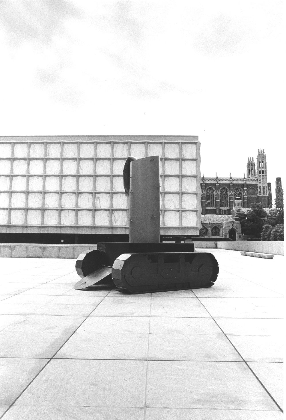 Lipstick sculpture on Beinecke Plaza