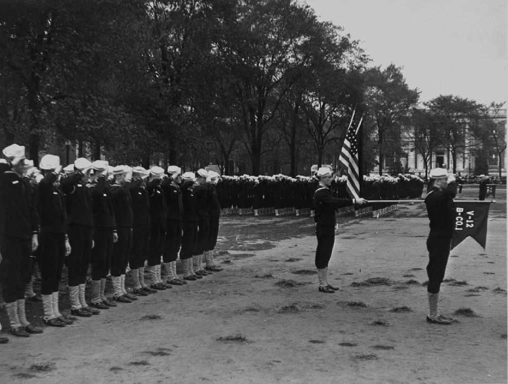 Yale students in military formations