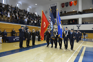 Yale ROTC Review in Payne Whitney Gym