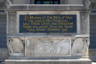 World War One memorial on Beinecke Plaza