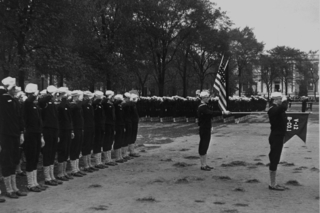 Yale students in military formations